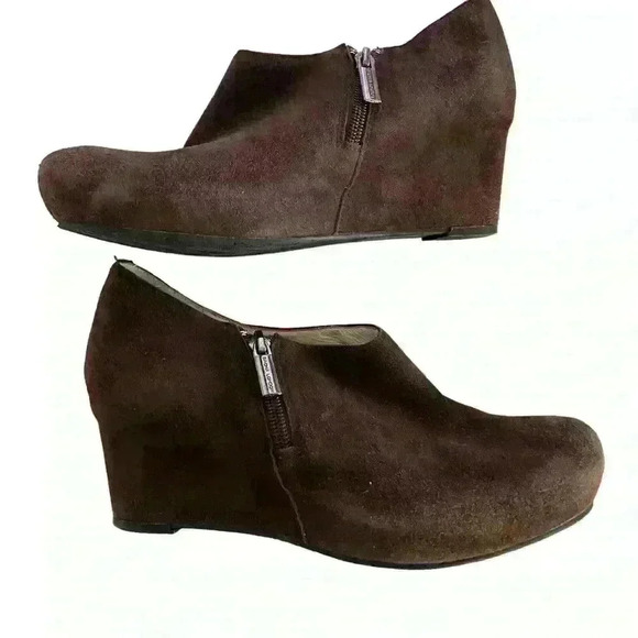 Sacha London Virgo Hidden Wedge Platform Ankle Booties Womens Size 8.5. Brown - Picture 3 of 12
